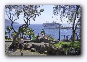 zicht op de haven vanuit "Parque de Santa Catarina"